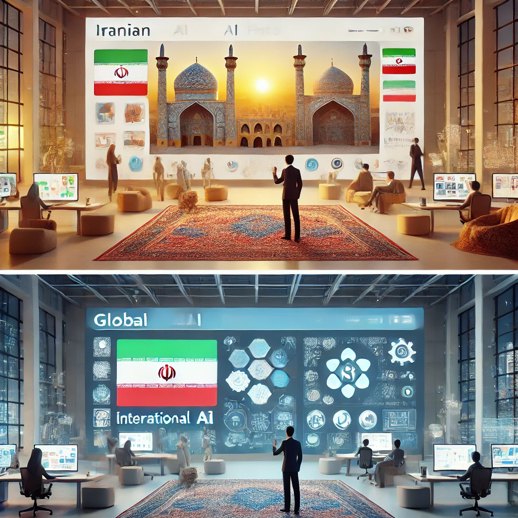 . international tech motifs, cartoon style, no text