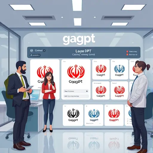 gapgpt platform interface for logo creation, illustrated dashboard showing AI-
