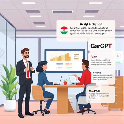 modern cartoon infographic showing GapGPT platform features: