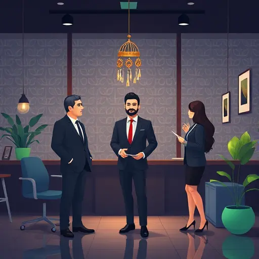 (badgir), turquoise tiles, golden light, color swatches;