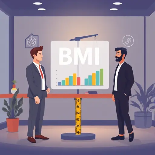 animated illustration of BMI calculation: