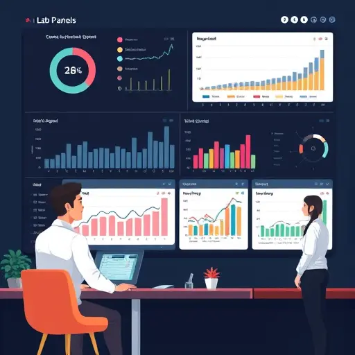 animated illustration of AI interpreting multiple lab panels (CBC, glucose, lipids)
