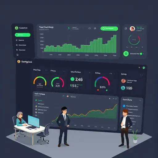 isometric dashboard illustration showing steps: