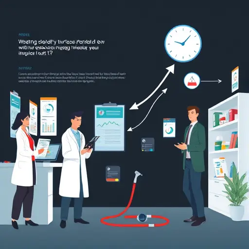 animated infographic-style illustration showing lab reports, trend arrows, and a stethoscope leading to a doctor’