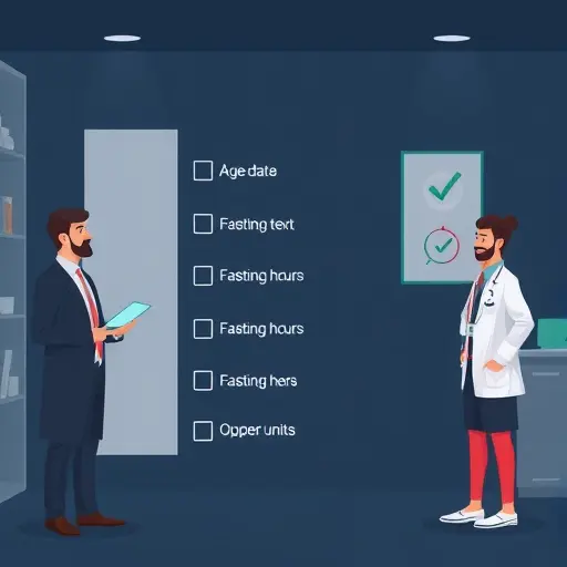 clean animated checklist of lab data fields (age, gender, medications, fasting hours, units)