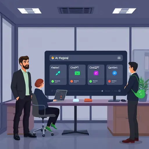 modern animated interface of an Iranian AI platform showing model selection (ChatGPT, Claude, Gemini)