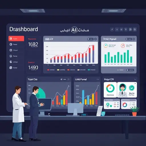 illustrated medical dashboard showing CBC, HbA1