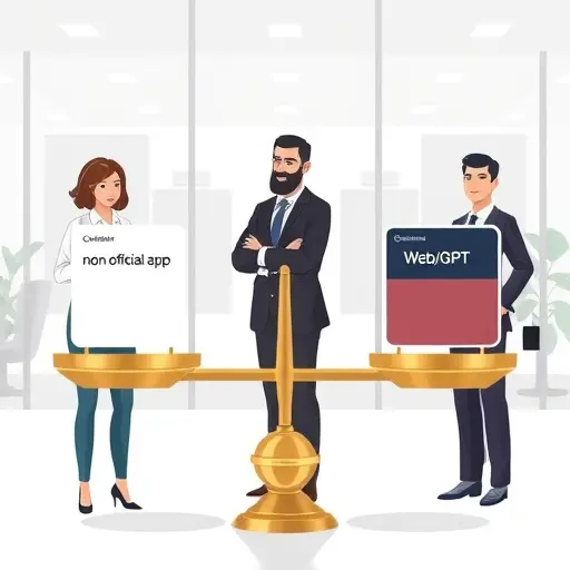 animated balance scale comparing three cards: 