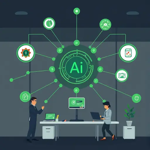 concept illustration of a centralized AI hub connecting multiple models (ChatGPT, Claude, Gemini)