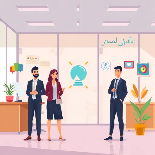 modern flat illustration showing AI boosting poster quality, abstract icons of color palette and neural networks, clean background, text-free