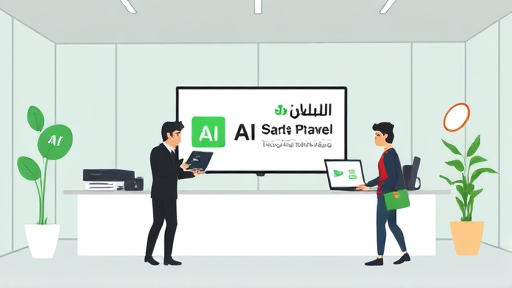 step-by-step animation of installing AI software on Windows, cartoon style, green accent colors, clear interface, no text