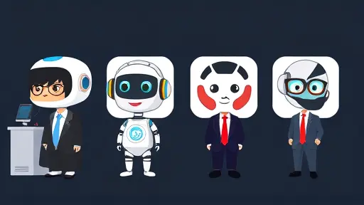 side-by-side cartoon illustration of different AI model icons: