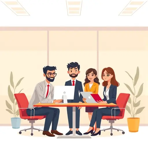 business team using AI-