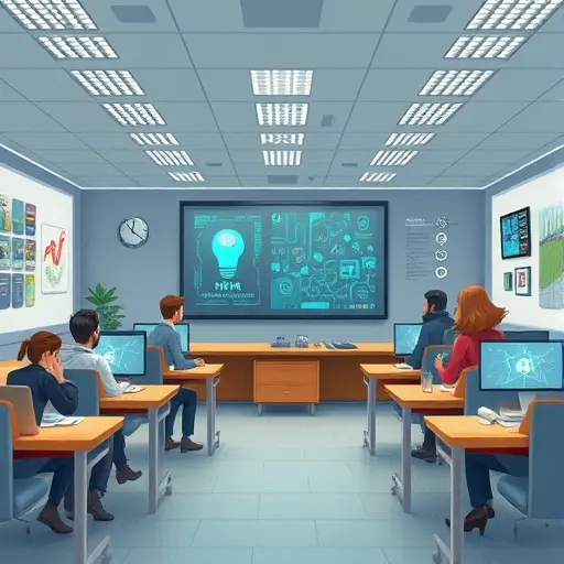 animated classroom scene with AI-