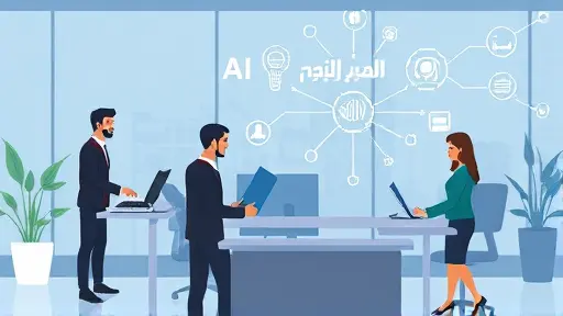 animated illustration of an AI-