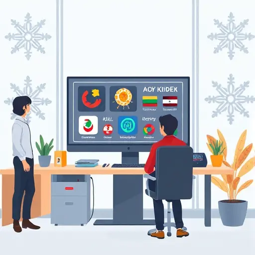 animated illustration of an AI-