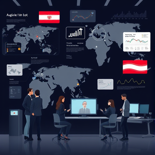 abstract illustration of AI chatbots interacting with animated historical timelines and maps, engaging dark theme, education and technology concept, text-free