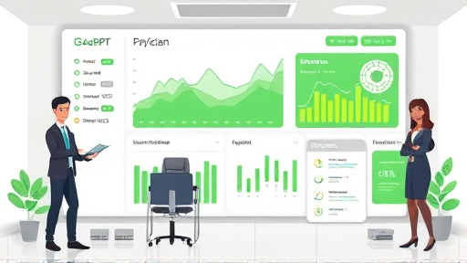 (GapGPT), abstract neural network overlays, green accent colors, cartoon-style, no text