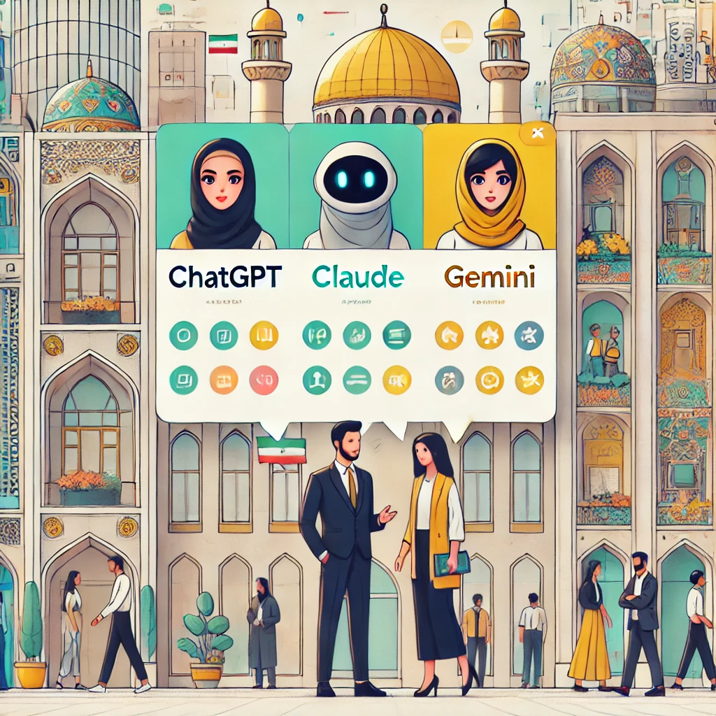 animated comparison chart of different AI chat models (ChatGPT, Claude, Gemini)
