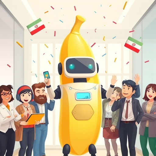animated illustration of a banana-