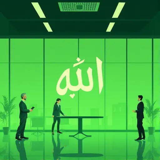 's Farsi logo being auto-generated by AI, vibrant green colors, no text, digital illustration