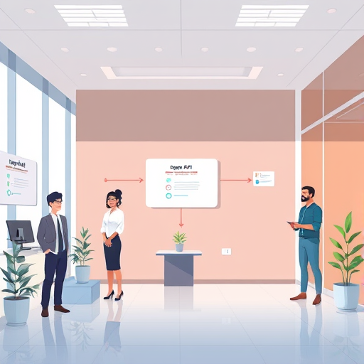modern illustration of API request pipeline for smart software development;
