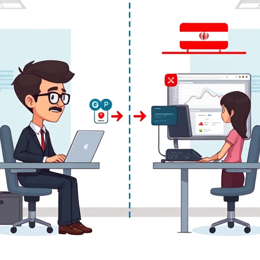 animated comparison illustration:(OpenAI/Google API, VPN error icons, payment ban signs) versus smooth access via GapGPT API (Persian dashboard, local cloud servers, Iranian symbols)