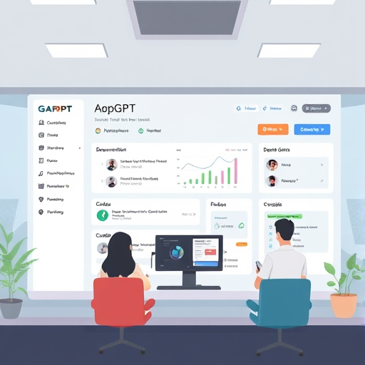 cartoon-style dashboard of an Iranian AI API service (GapGPT)