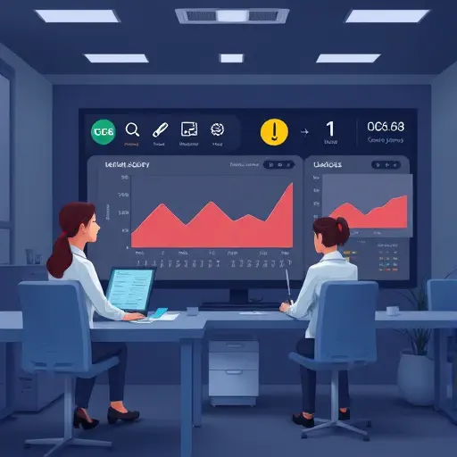 illustration of an AI system analyzing a medical lab report, dashboard-