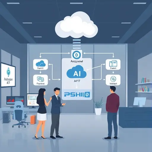 system architecture illustration connecting AI service to LIS/