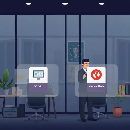 clean animated comparison cards showing GPT-4