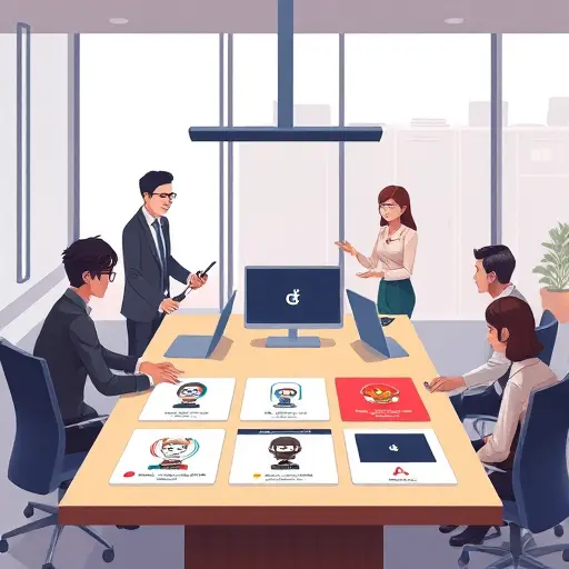 animated table illustration showing multiple AI model icons (GPT-4, Gemini, Claude, etc.)