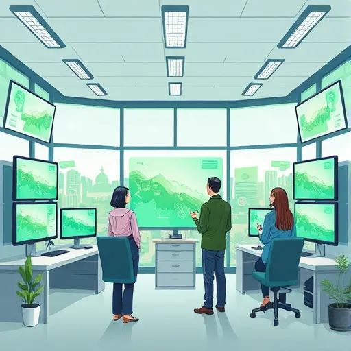 illustrated design studio with AI-