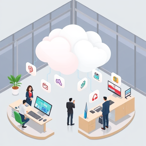 modern isometric illustration showing a cloud API endpoint emitting multiple AI models (GPT, DALL·E, Claude, Gemini) as icons, connecting to various app types (web, mobile, backend), energetic style, text-