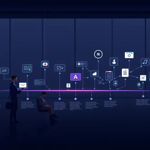 animated illustration of Google Gemini AI evolution timeline, multi‑modal symbols (text, image, audio, video)‑free