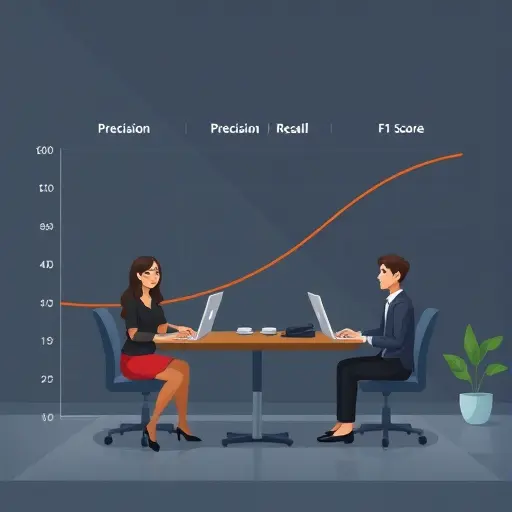 abstract chart illustrating precision, recall, and F1-