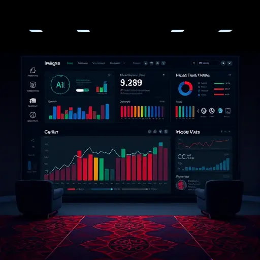dark-themed illustration of an AI dashboard analyzing blood test values (CBC, glucose, lipids)