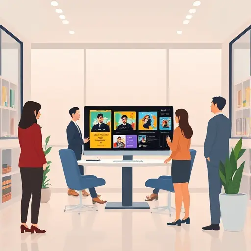 animated illustration of an AI-