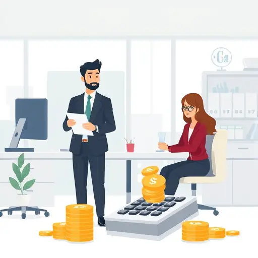 animated illustration showing Iranian users saving money using local AI platform, coins, calculator, GapGPT logo, text-free, modern look