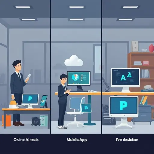 three-column comparison illustration:;;