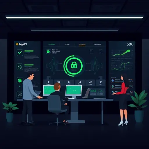 concept art of an Iranian AI platform interface (GapGPT) unifying multiple models, tabs and widgets, dark background with soft green accents, high-quality, no text