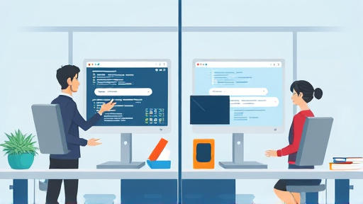 animated side-by-side comparison of two AI interfaces, one labeled 