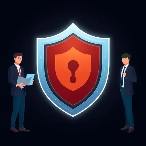 security shield and warning icon illustrating risks of unofficial installers, minimalist tech illustration, dark background, no text