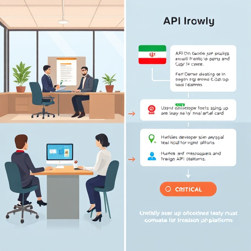 step-by-step API onboarding flow comparison, on left: