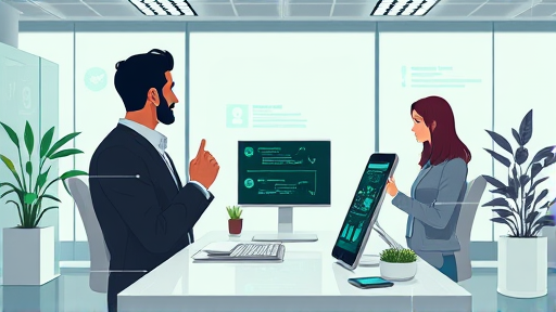 clean animation of a mobile AI assistant, user-