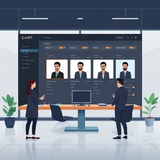 modern illustration of an Iranian AI platform dashboard (GapGPT) showing photo enhancement steps, dark theme aligned with #171717 and #94d3a2, minimal