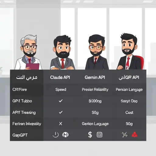 animated comparative table illustration: GPT-4