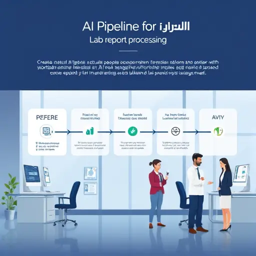 AI pipeline for medical lab report processing, stages: