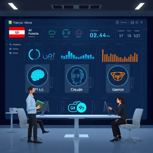 animated comparison of AI models icons (GPT-4o, Claude, Gemini)