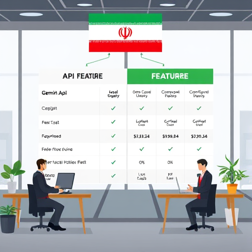 animated table infographic comparing API plan features (Gemini API vs. local provider)